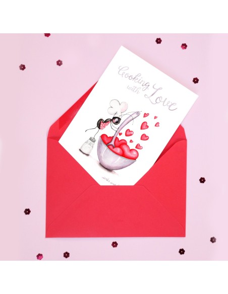 tarjeta cooking with love