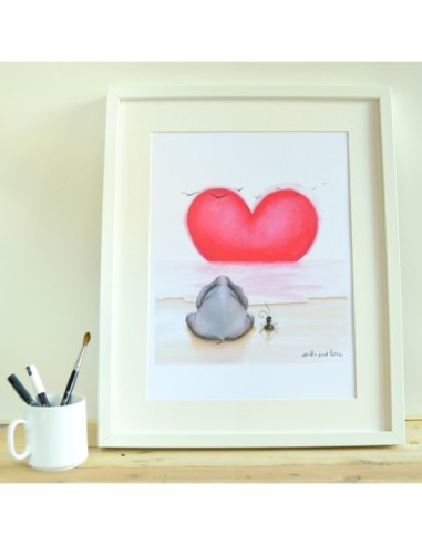 lámina ele atardecer