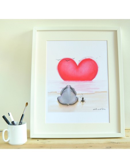 lámina ele atardecer